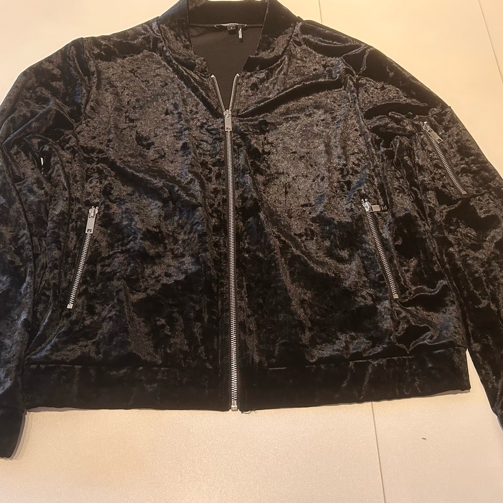 DKNY Shimmering Black Velvet Jacket